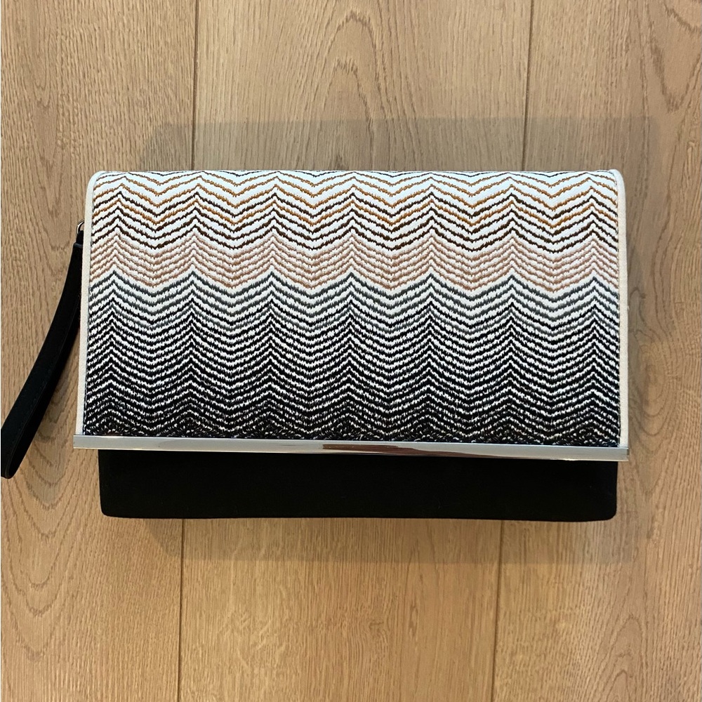 White House Black Market Decorative Fabric Clutch